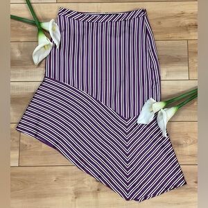 Banana Republic Striped Asymmetrical Skirt Size 6